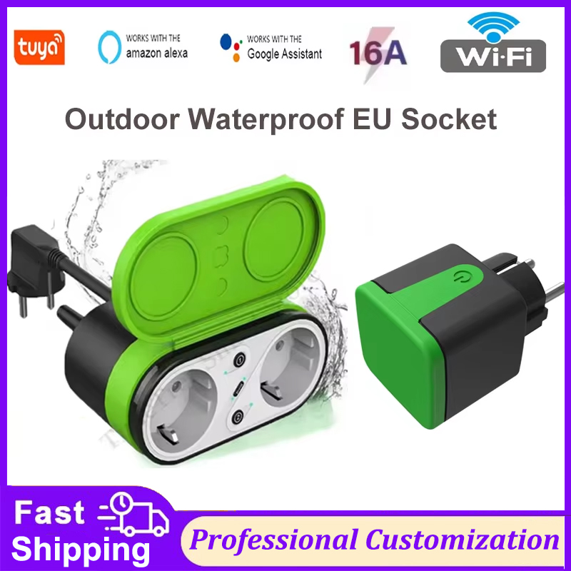 Tuya EU 16A Wifi Smart Outdoor - Timer Dual Outlet 评论和价格