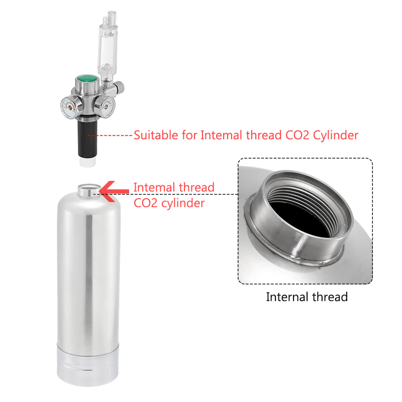 Internal Thread CO2 Steel Cyli - Aquael Filter Fzn 评论和价格