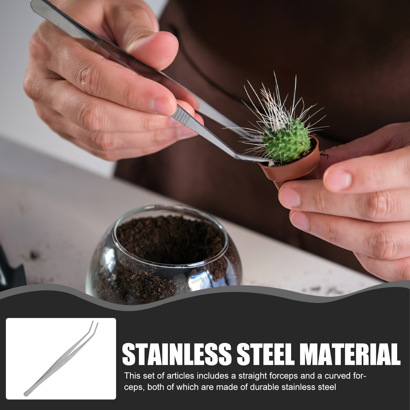 2Pcs Stainless Steel Tweezers  - Feeding Tong Stainless 评论和价格