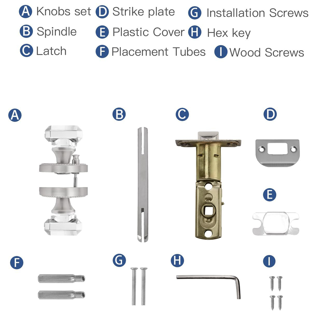 Brushed Crystal Door Handle, P - Glass Door Hinge 评论和价格